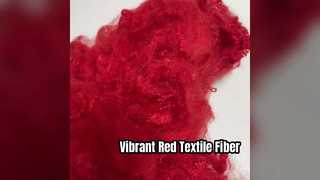 2,78D×38MM effen rode polyester stapelvezel, hoge elastische kleur uniforme vezel voor textielfabriek