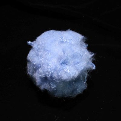 kopen Milieuvriendelijk gerecycled blauw dope gekleurd viscosevezelmatrixstabiliteit pvc online vervaardiging