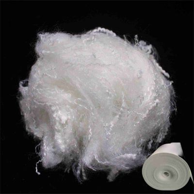 kopen Witte polyester stapelvezel 180°C Hard katoen vlamvertragend polyestervezel online vervaardiging