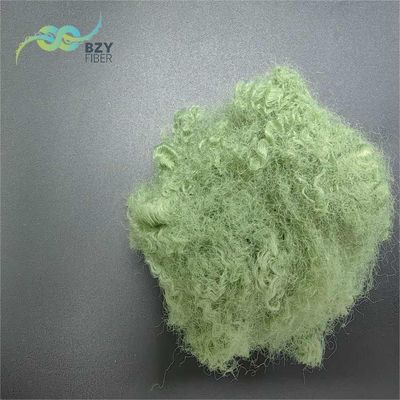 kopen Kleurrijke polyestervezel 15D Siliconeerde groene polyester stapelvezel voor dekbed online vervaardiging