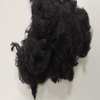 Goedkope gerecycleerde zwarte PP-vezel 3D*76mm polypropyleen stapelvezel