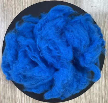 Goede prijs. Recycled polyester stapelvezel 4.5D 51mm Pauwblauw online