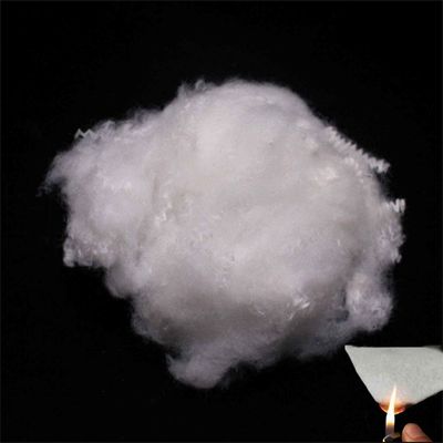 Goede prijs. Recycled A1 holle brandvertragende vezels 64 mm witte polyester stapelvezels online