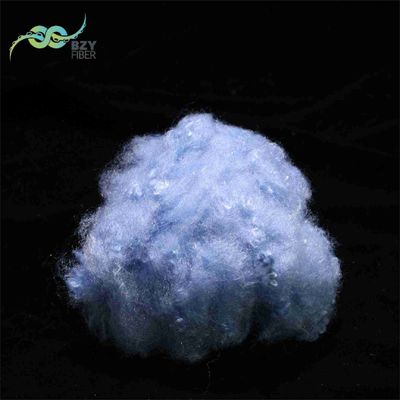 Goede prijs. Kunstmatig gerecycled PET polyester synthetische vezels PSF 9D blauw voor kussen online