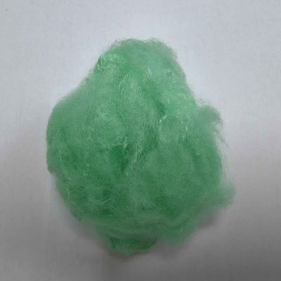 Goede prijs. 2.5D Groene gerecycleerde polyestervezel Op maat gemaakte crimp polyester korte vezel online