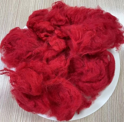Goede prijs. Gerecycled Polyester Staplevezel 4.5D 51mm Vlag Rood A Kwaliteit online