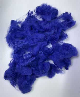 Goede prijs. Recycled Polyester Staple Fiber with 0.2% Oil Content and 0.7-15dtex Fineness in Sapphire Blue online