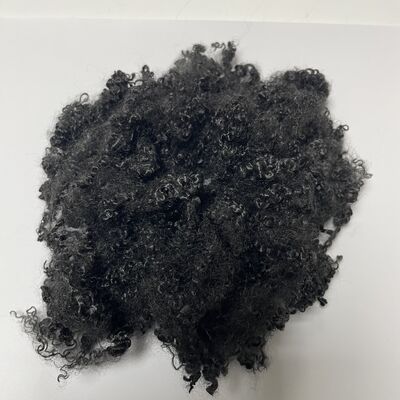 zwarte 3D*64mm vlamvertragende polyester staple fiber met lengte voor beddengoed en industriële filtratie