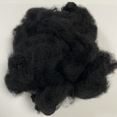 Kwaliteit 12D×64mm Zwart Gerecycled Brandwerend Fiber Hoge Veiligheid woningtextiel, auto-interieurs Hoogwaardige grondstoffen fabriek