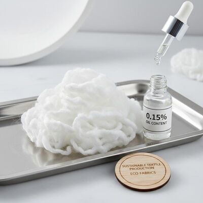 Kwaliteit Silicone gecoate gerecyclede polyester staple fiber met 0,15% oliegehalte en laag vezelvocht voor duurzame textielproducten fabriek